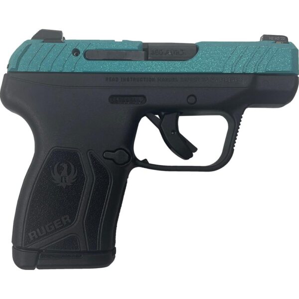 Ruger LCP 380 Max CSSI Exclusive Robin's Egg Blue Glitter Handgun .380 Auto 10rd Magazine 2.75" Barrel