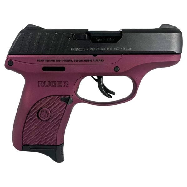 Ruger EC9s Handgun 9mm Luger 7rd Magazine 3.12" Barrel Black Cherry Frame