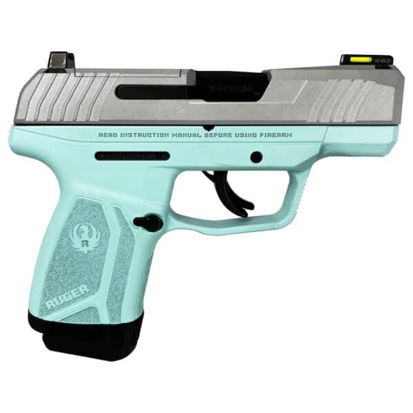 Ruger "Robin's Egg Blue Frame/Crushed Silver Slide" Max-9 Pro Handgun 9mm Luger 12rd Magazine 3.2" Barrel Optic Ready