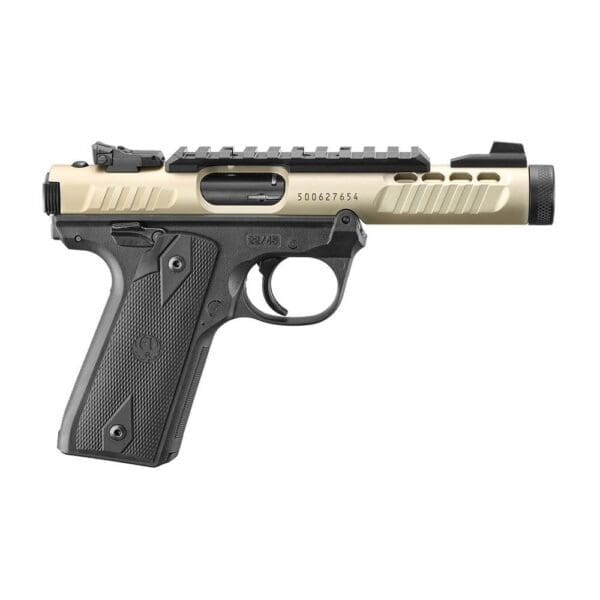 Ruger Mark IV 22/45 Lite Handgun .22 LR 10rd Magazines(2) 5.5" Threaded Barrel Champagne Finish