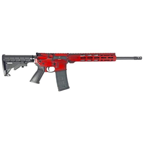 Ruger "Red Distressed" AR-556 Rifle 5.56mm NATO 30rd Mag 16.10" Barrel Custom Stock Finish