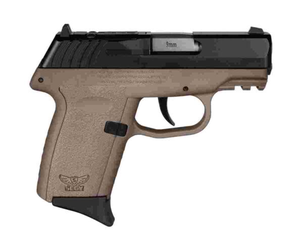 SCCY CPX-2 RDR Handgun 9mm Luger 10rd Magazine 3.1" Barrel No Safety Black Slide/FDE Frame