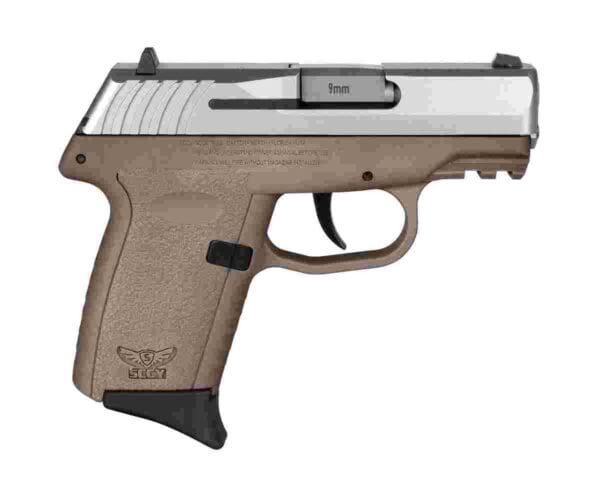 SCCY CPX-2 Handgun 9mm Luger 10rd Magazine 3.1" Barrel No Safety Stainless Slide/FDE Frame