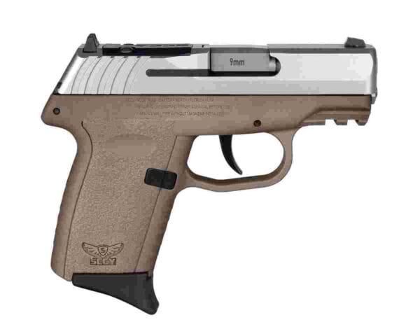 SCCY CPX-2 RDR Handgun 9mm Luger 10rd Magazine 3.1" Barrel No Safety Stainless Slide/FDE Frame