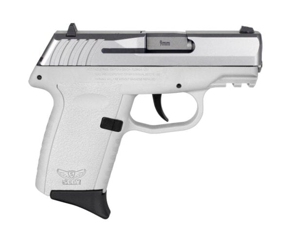 SCCY CPX-2 Handgun 9mm Luger 10rd Magazine 3.1" Barrel No Safety Stainless Slide/White Frame