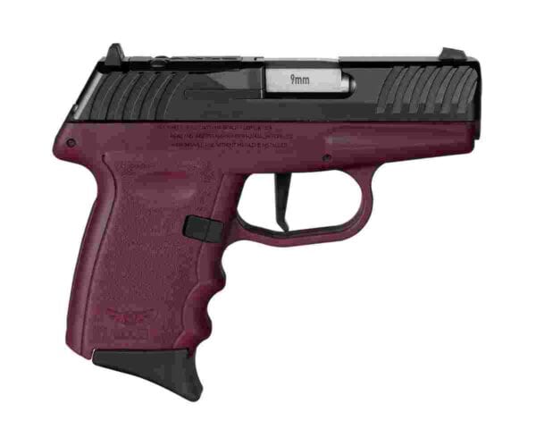 SCCY DVG-1 RDR Handgun 9mm Luger 10rd Magazine 3.1" Barrel Striker Fired Black Slide/Crimson Frame