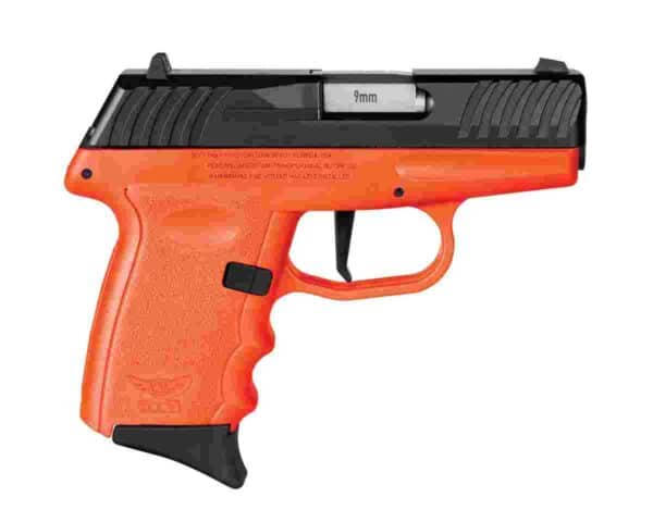 SCCY DVG-1 Handgun 9mm Luger 10rd Magazine 3.1" Barrel Striker Fired Black Slide/Orange Frame