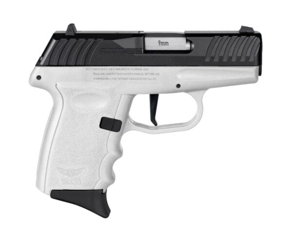 SCCY DVG-1 Handgun 9mm Luger 10rd Magazine 3.1" Barrel Striker Fired Black Slide/White Frame