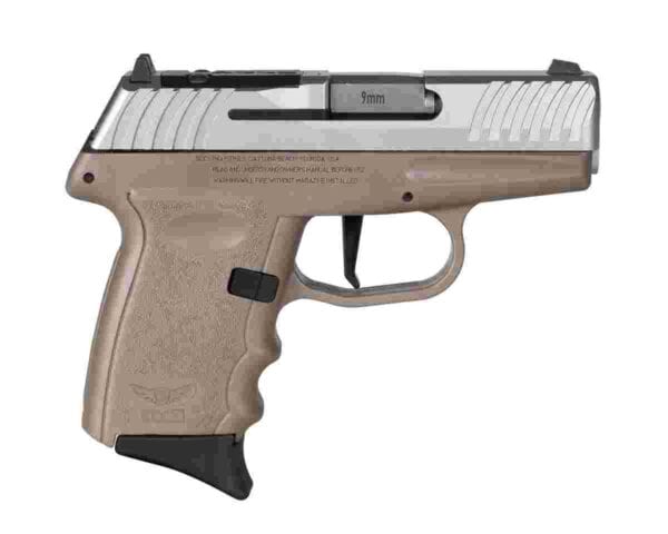 SCCY DVG-1 RDR Handgun 9mm Luger 10rd Magazine 3.1" Barrel Striker Fired Stainless Slide/FDE Frame