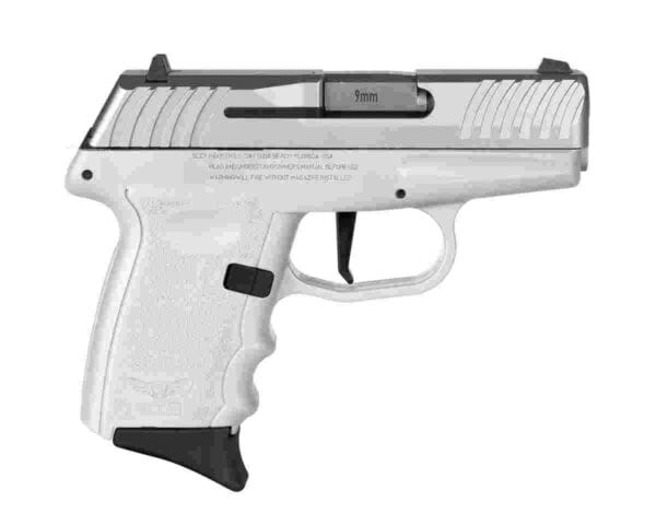 SCCY DVG-1 Handgun 9mm Luger 10rd Magazine 3.1" Barrel Striker Fired Stainless Slide/White Frame