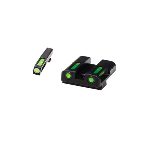 HIVIZ LiteWave H3 sight Green LitePipe/White front ring fits Glock Models Chambered in 45 ACP 10mm .45 GAP