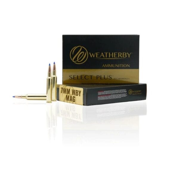 Weatherby Select Plus Rifle Ammunition 7mm Wby Mag 150 gr Scirocco 3225 fps 20/ct