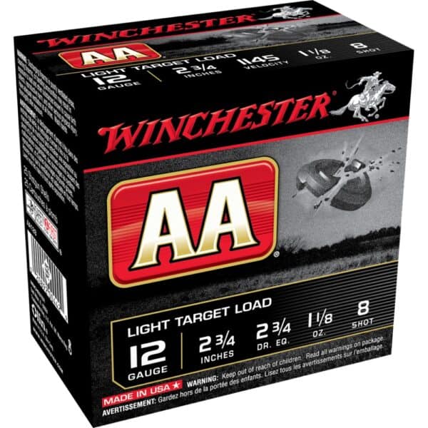 Winchester AA Target 12 ga 2-3/4" 2 1/2 dr 1-1/8 oz #8 25/ct