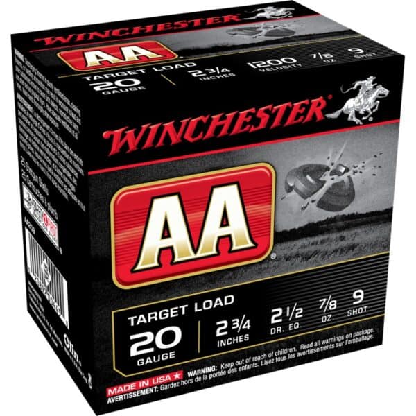 Winchester AA Target 20 ga 2-3/4"  7/8 oz #9  - 25/ct