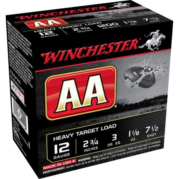 Winchester AA Target 12 ga 2 3/4"  1 1/8 oz #7.5  - 25/ct