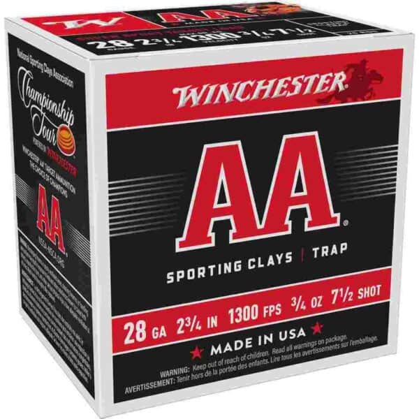 Winchester AA Super Sport 28 ga 2-3/4" MAX 3/4 oz #7.5 1300 fps - 25/ct