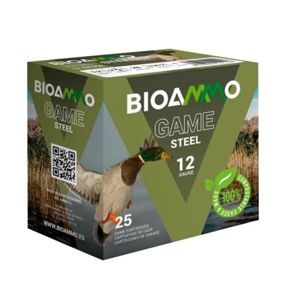 BIOAMMO Steel Game Waterfowl Shotshells 12 ga 2-3/4" 1-1/16 oz 1295 fps #4 25/ct