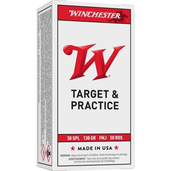 Winchester USA Handgun Ammunition .38 Spl 130 gr FMJ 50/ct