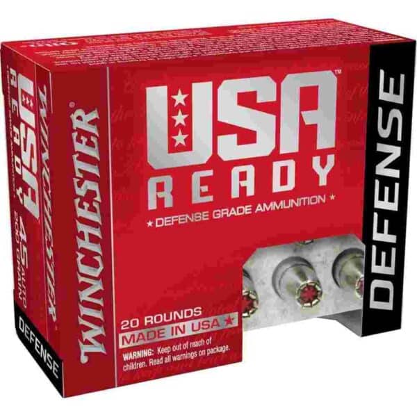 Winchester USA Ready Hex Vent Hollow Point Handgun Ammunition .45 ACP 200 gr PT 1000 fps 20/ct