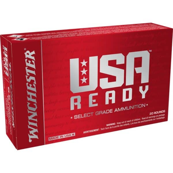 Winchester USA Ready Rifle Ammunition 6.5 Creedmoor 140gr FMJ 2700 fps 20/ct