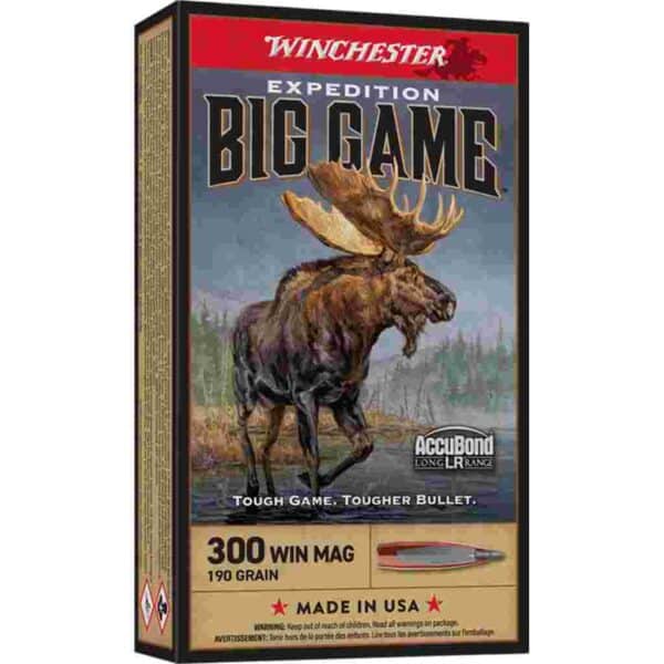 Winchester Expedition Big Game Long Range Rifle Ammunition .300 Win Mag Expedition 190gr. AB 2900 fps 20/ct