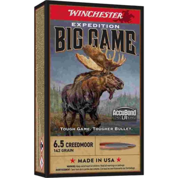 Winchester Expedition Big Game Long Range Rifle Ammunition 6.5 Creedmoor 142 gr. AB 2700 fps 20/ct