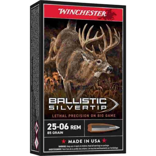 Winchester Ballistic Silvertip Rifle Ammunition .25-06 Rem 85 gr. PT 3470 fps 20/ct