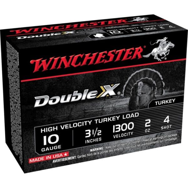 Winchester Double X Turkey Load 10 ga 3-1/2" MAX 2 oz #4 1300 fps 10/ct