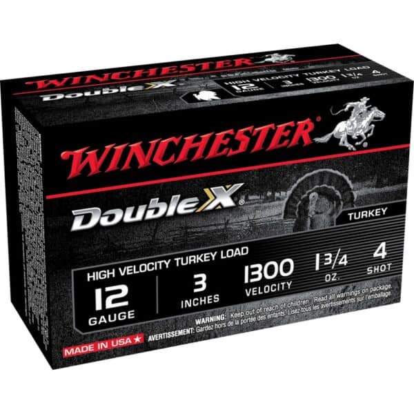 Winchester Double X Turkey Load Shotshells 12 ga 3" MAX 1-3/4 oz #4 1300 fps 10/ct