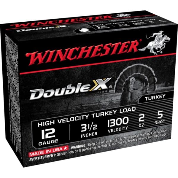 Winchester Double X Turkey Load Shotshells 12 ga 3-1/2" MAX 2 oz #5 1300 fps 10/ct