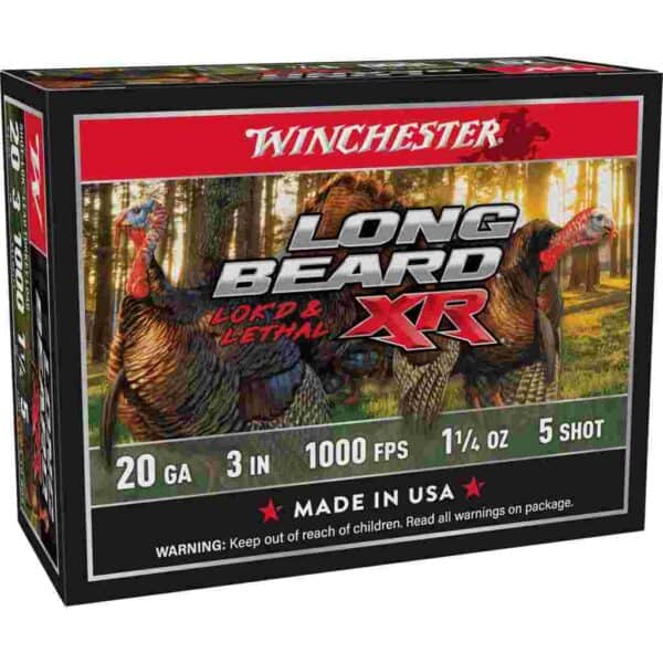 Winchester Long Beard XR Shotshells 20 ga 3" 1-1/4oz 1000 fps #5 10/ct