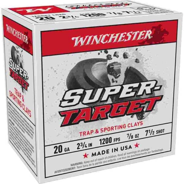 Winchester Super-Target 20 ga 2-3/4" 7/8 oz 1200 fps #7.5 25/ct