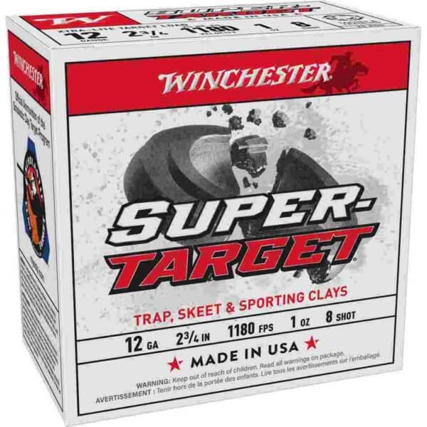 Winchester Super-Target Shotshells 12 ga 2-3/4" 1 oz 1180 fps #8 25/ct