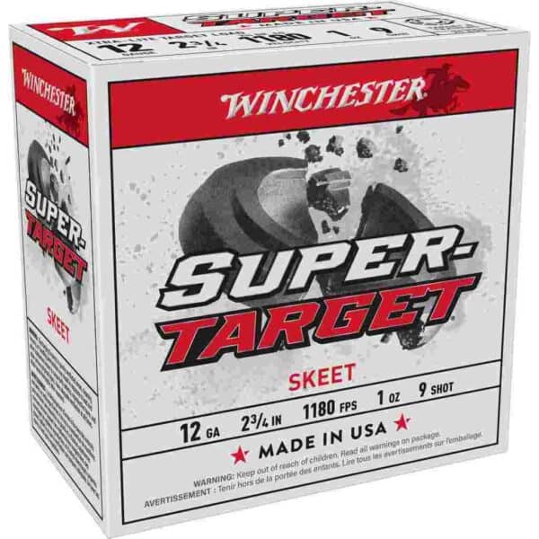 Winchester SuperTarget Shotshells 12 ga 2-3/4" 1 oz 1180 fps #9 25/ct