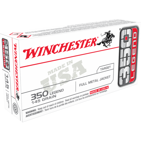 Winchester USA Rifle Ammunition .350 Legend 145 gr. FMJ 2350 fps 20/ct