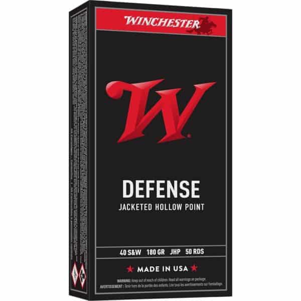 Winchester USA Handgun Ammunition .40 S&W 180 gr. JHP 1010 fps 50/ct