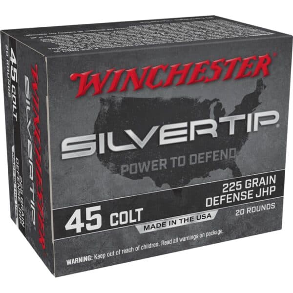 Winchester Silvertip Handgun Ammunition 45 Colt 225 gr. JHP 920 fps 20/ct