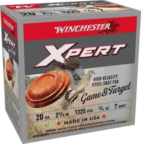 Winchester Xpert Steel Shotshells 20 ga 2-3/4" 3/4 oz 1325 fps #7 25/ct