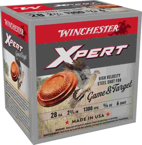 Winchester Xpert Steel Shotshells 28 ga 2-3/4" 5/8 oz 1300 fps #6 25/ct