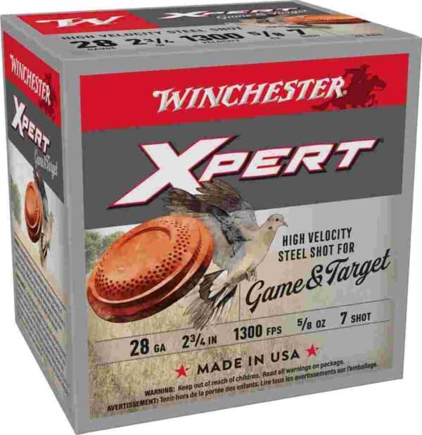 Winchester Xpert Steel Shotshells 28 ga 2-3/4" 5/8 oz 1300 fps #7 25/ct