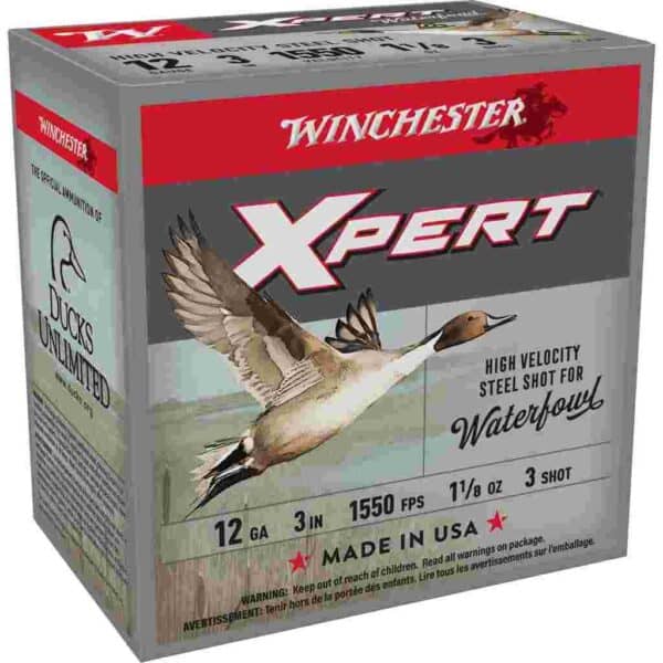 Winchester Xpert High-Velocity Steel Shotshells 12 ga 3" 1-1/8 oz 1550 fps #3 25/ct