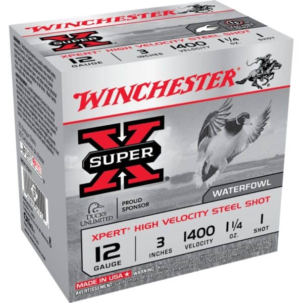 Winchester Xpert High-Velocity Steel Shotshells 12 ga 3" 1-1/4 oz 1400 fps #1 25/ct