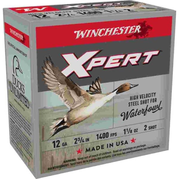 Winchester Xpert High-Velocity Steel Shotshells 12 ga 2-3/4" 1-1/8 oz 1400 fps #2 25/ct