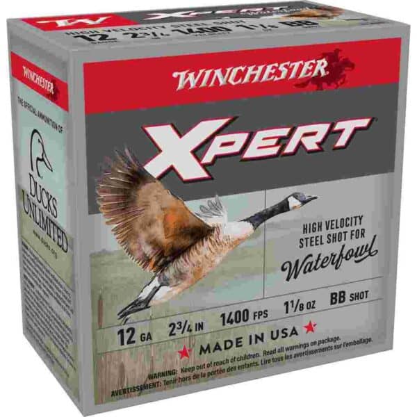 Winchester Xpert High-Velocity Steel Shotshells 12 ga 2-3/4" 1-1/8 oz 1400 fps #BB 25/ct