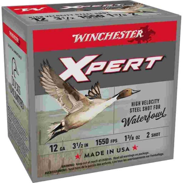 Winchester Xpert High Velocity Steel Shotshells 12 ga 3-1/2" 1-3/8 oz 1550 fps #2 25/ct