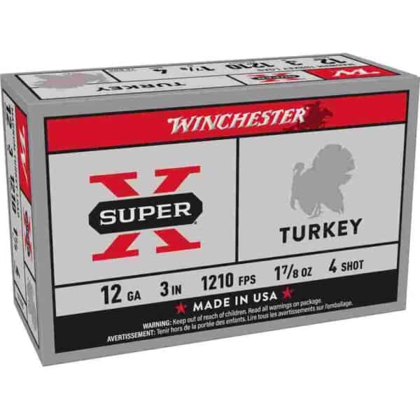 Winchester Super-X Turkey Loads Shotshells 3" 1-7/8 oz 1210 fps #4 10/ct