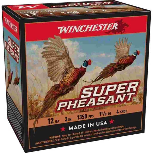 Winchester Super-X Super Pheasant Shotshells 12 ga 3" 1-5/8 oz 1450 fps #4 25/ct