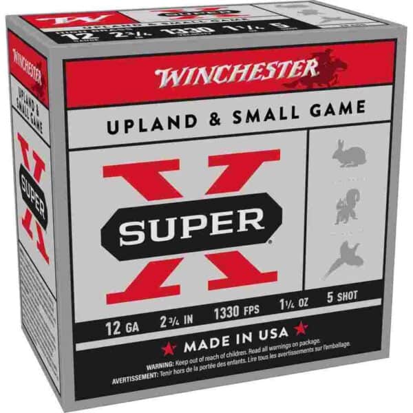 Winchester Super-X High-Brass Shotshells 12 ga 2-3/4" 1-1/4 oz 1330 fps #5 25/ct