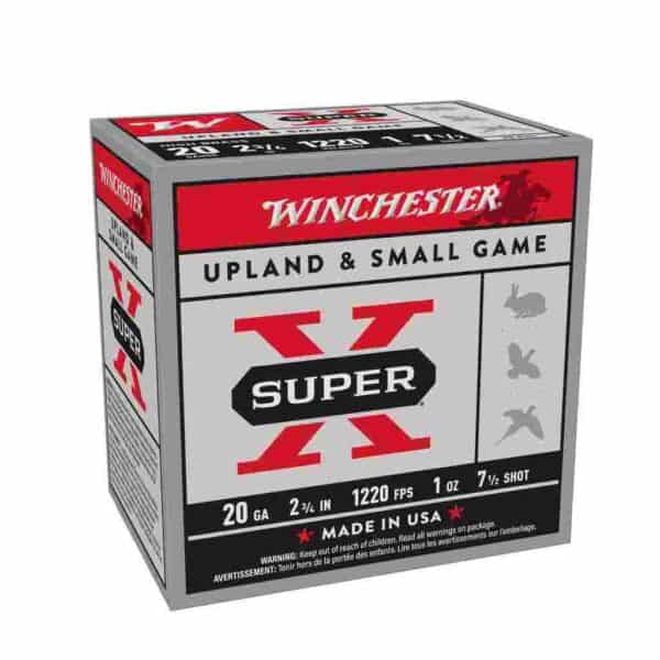 Winchester Super-X High-Brass Shotshells 20 ga 2-3/4" 1 oz 1220 fps #7.5 25/ct