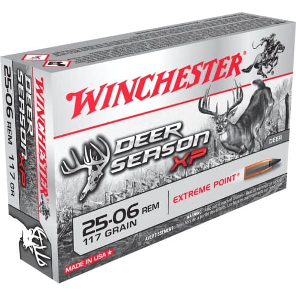 Winchester Deer Season XP Rifle Ammunition .25-06 Rem 117 gr. PT 3100 fps 20/ct